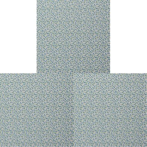 Mook Fabrics Cotton Calico Flowers, Blue 15 yard bolt in Kuwait