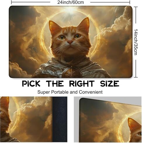 لـ MTG Playmat مقاس 24 × 14 بوصة بساط لعب سحري من الأرض الوسطى، بساط لعب للبطاقات من أجل Magic The Gathering TCG PTCG Playmat مع أكياس تخزين مجانية وظهر غير قابل للانزلاق وحافة مخيطة in Kuwait