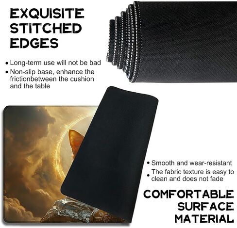 لـ MTG Playmat مقاس 24 × 14 بوصة بساط لعب سحري من الأرض الوسطى، بساط لعب للبطاقات من أجل Magic The Gathering TCG PTCG Playmat مع أكياس تخزين مجانية وظهر غير قابل للانزلاق وحافة مخيطة in Kuwait