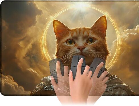 لـ MTG Playmat مقاس 24 × 14 بوصة بساط لعب سحري من الأرض الوسطى، بساط لعب للبطاقات من أجل Magic The Gathering TCG PTCG Playmat مع أكياس تخزين مجانية وظهر غير قابل للانزلاق وحافة مخيطة in Kuwait