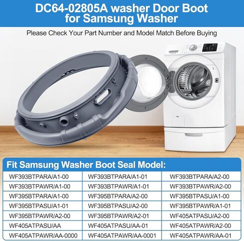 حشية غطاء باب مطورة DC97-18094B من الفار، قطعة غيار متوافقة مع غسالة سامسونج AP5917067، PS9606239 in Kuwait
