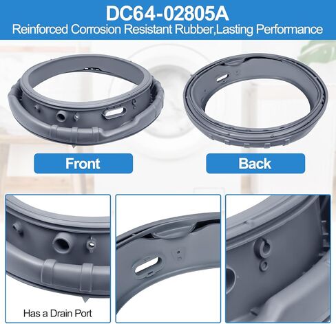 حشية غطاء باب مطورة DC97-18094B من الفار، قطعة غيار متوافقة مع غسالة سامسونج AP5917067، PS9606239 in Kuwait
