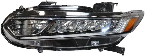 مجموعة المصابيح الأمامية الهالوجين الأمامية متوافقة مع الجانب الأيسر + الأيمن للسائق ومصابيح رأس الركاب، مصابيح أمامية بديلة مباشرة، مجموعة مثالية لسيارة Assy لسيارة 2018 2019 2020 Honda Accord (يسار) in Kuwait