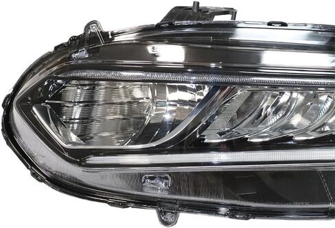 مجموعة المصابيح الأمامية الهالوجين الأمامية متوافقة مع الجانب الأيسر + الأيمن للسائق ومصابيح رأس الركاب، مصابيح أمامية بديلة مباشرة، مجموعة مثالية لسيارة Assy لسيارة 2018 2019 2020 Honda Accord (يسار) in Kuwait