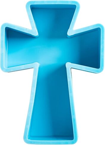 الإيمان الصليب قلادة سيارة Freshie قالب السيليكون الراتنج قالب الصب لرائحة الخرز الصابون الحلوى الخبز DIY اليدوية شنقا الشموع الديكور صياغة المباركة هدية الأزرق in Kuwait