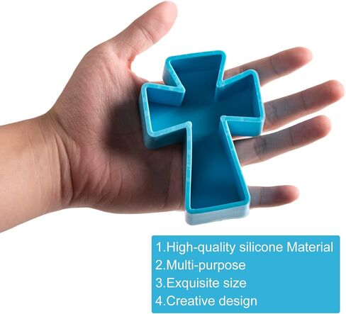 الإيمان الصليب قلادة سيارة Freshie قالب السيليكون الراتنج قالب الصب لرائحة الخرز الصابون الحلوى الخبز DIY اليدوية شنقا الشموع الديكور صياغة المباركة هدية الأزرق in Kuwait