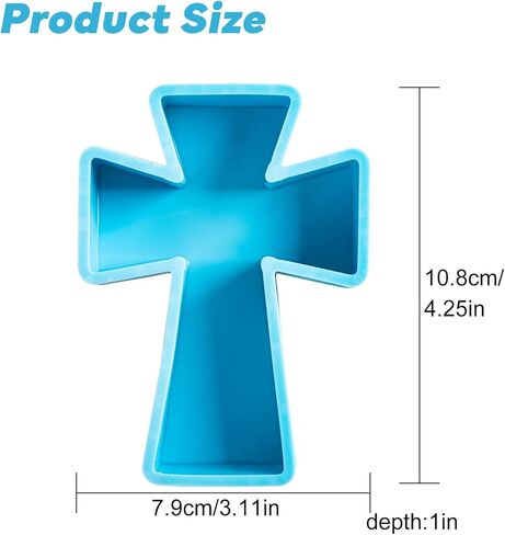 الإيمان الصليب قلادة سيارة Freshie قالب السيليكون الراتنج قالب الصب لرائحة الخرز الصابون الحلوى الخبز DIY اليدوية شنقا الشموع الديكور صياغة المباركة هدية الأزرق in Kuwait