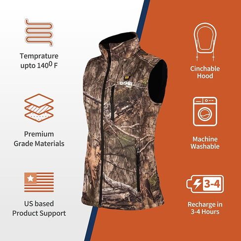 Gobi Heat Sahara Men's Heated Jacket - 10 Hour Battery & Charger | Machine Washable in Saudi Arabia