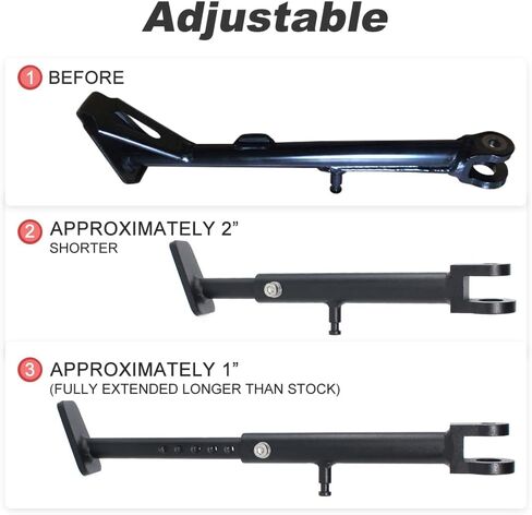 Xitomer 0-3'' Motorcycle Adjustable Side stand fit for Africa Twin CRF1100L 2020-2025 Foot Side Support Kickstand Accessories in Saudi Arabia