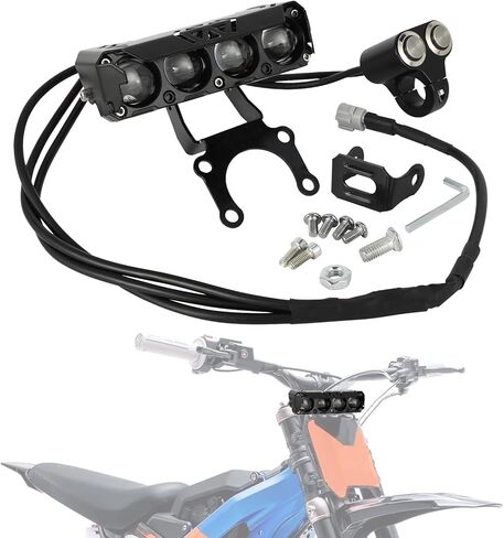 شريط إضاءة LED أمامي لـ Surron Eride Pro SS 2.0 3.0 E Ride Pro SR S، مصباح أمامي مع مفتاح تشغيل/إيقاف + دعامة تثبيت لـ Sur Ron LBX Light Bee X/S دراجة ترابية كهربائية EBike in Kuwait