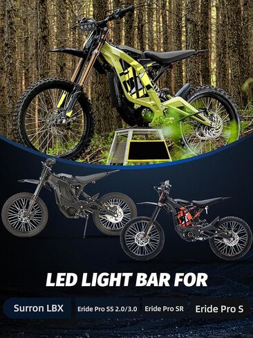 شريط إضاءة LED أمامي لـ Surron Eride Pro SS 2.0 3.0 E Ride Pro SR S، مصباح أمامي مع مفتاح تشغيل/إيقاف + دعامة تثبيت لـ Sur Ron LBX Light Bee X/S دراجة ترابية كهربائية EBike in Kuwait