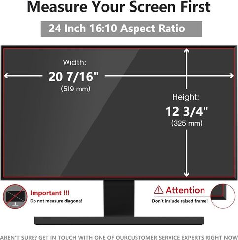 23 Inch Computer Privacy Screen Shield 2 Pack for 16:9 Widescreen Desktop | Anti-Glare Blue Light Privacy Filter; Anti Spy Privacy Screen Protector Film in Saudi Arabia