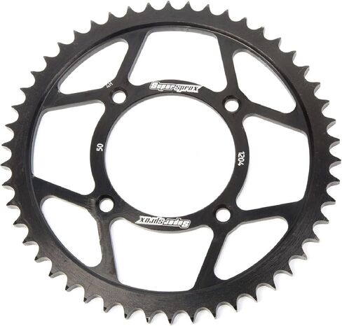 Supersprox RFE-1204-49-BLK Steel Sprocket Blk متوافق مع/استبدال لهوندا CRF 100 F 2004-2013، CRF 125 F 2014-2020، CRF 125 FB 2014-2020، XR 100 R 1985-2003 الدراجات الترابية in Saudi Arabia