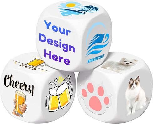 5-100 قطعة نرد مخصص - نرد قرار فارغ من الأكريليك D6 مخصص، نرد قرار طعام ليلي مقاس 30 مم مع شعار/نص، هدايا نرد ألعاب لها ولعائلتها وأصدقائها in Kuwait