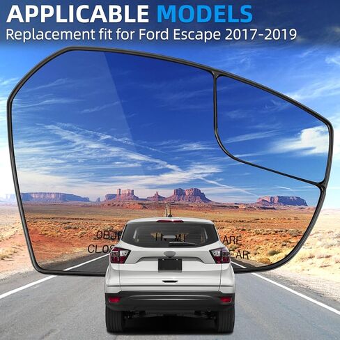Passenger Side Mirror Replacement for Ford Escape 2017 2018 2019 - Right Side Mirror Glass, Rear View Mirrors Glass in Saudi Arabia