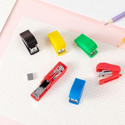 Stapler Value Pack, Includes mini Staple and Staples, for Study and Desk Portable Durable Staplers Office Supplies （Yellow） in Saudi Arabia