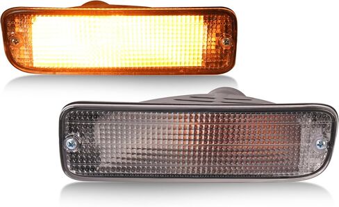زوج ضوء إشارة الانعطاف الهالوجين متوافق مع 1995-1997 Toyota Tacoma 4WD 1998-2000 Toyota Tacoma DLX RWD لاستبدال TO2531122 TO2530122 عدسات شفافة من الجانب الأيسر والأيمن in Kuwait