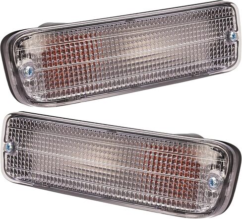 زوج ضوء إشارة الانعطاف الهالوجين متوافق مع 1995-1997 Toyota Tacoma 4WD 1998-2000 Toyota Tacoma DLX RWD لاستبدال TO2531122 TO2530122 عدسات شفافة من الجانب الأيسر والأيمن in Kuwait