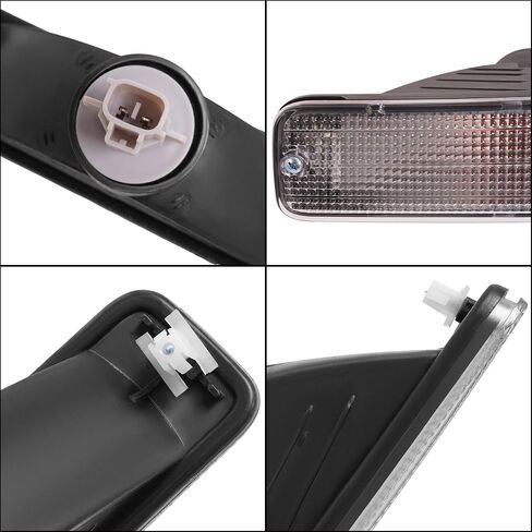 زوج ضوء إشارة الانعطاف الهالوجين متوافق مع 1995-1997 Toyota Tacoma 4WD 1998-2000 Toyota Tacoma DLX RWD لاستبدال TO2531122 TO2530122 عدسات شفافة من الجانب الأيسر والأيمن in Kuwait