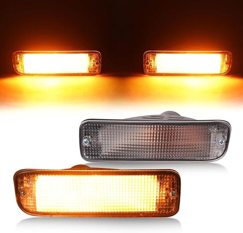 زوج ضوء إشارة الانعطاف الهالوجين متوافق مع 1995-1997 Toyota Tacoma 4WD 1998-2000 Toyota Tacoma DLX RWD لاستبدال TO2531122 TO2530122 عدسات شفافة من الجانب الأيسر والأيمن in Kuwait