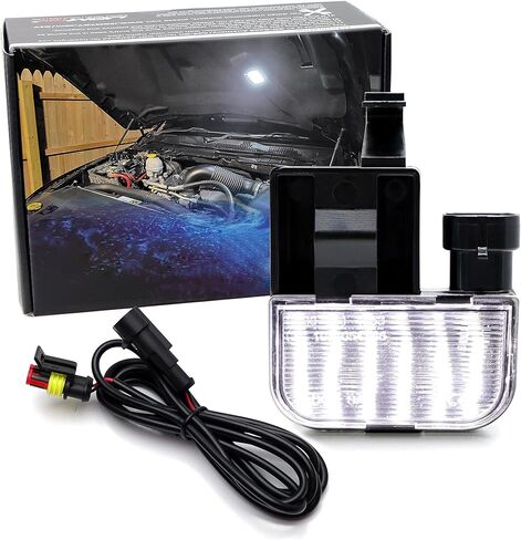 iJDMTOY أبيض فائق السطوع 18-SMD مصباح LED كامل تحت الغطاء مع حزام سلك طاقة بطول 5 أقدام متوافق مع Chevy/GMC Silverado/Sierra، Suburban/Tahoe Avalanche Trailblazer Yukon Envoy؛ كاديلاك اسكاليد in Saudi Arabia