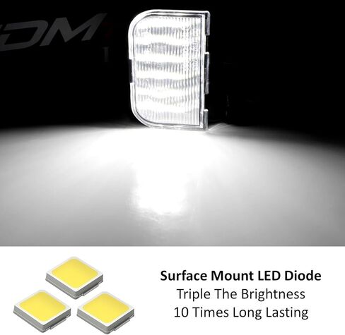 iJDMTOY أبيض فائق السطوع 18-SMD مصباح LED كامل تحت الغطاء مع حزام سلك طاقة بطول 5 أقدام متوافق مع Chevy/GMC Silverado/Sierra، Suburban/Tahoe Avalanche Trailblazer Yukon Envoy؛ كاديلاك اسكاليد in Saudi Arabia