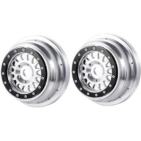 إطارات عجلات Beadlock من الألومنيوم باستخدام الحاسب الآلي، محاور عجلات RC لأجزاء ترقية سيارة Losi 1/6 Super Baja Rey 2.0 RC (2 قطعة) in Kuwait