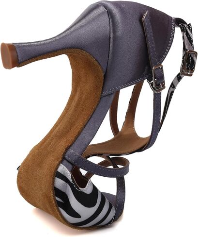 Latin Dance Shoes for Women Ballroom Salsa Shoes with Animal Print in Saudi Arabia