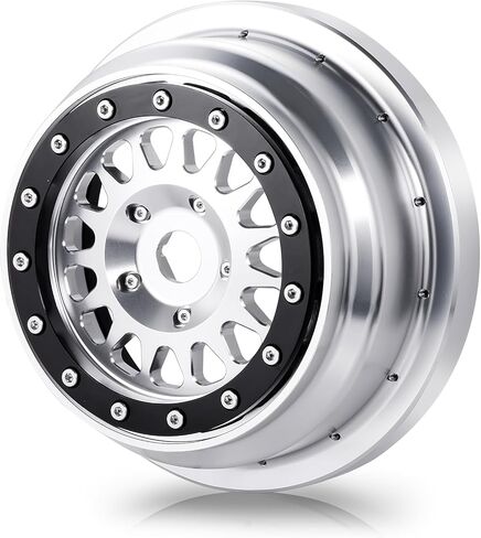 إطارات عجلات Beadlock من الألومنيوم باستخدام الحاسب الآلي، محاور عجلات RC لأجزاء ترقية سيارة Losi 1/6 Super Baja Rey 2.0 RC (2 قطعة) in Kuwait