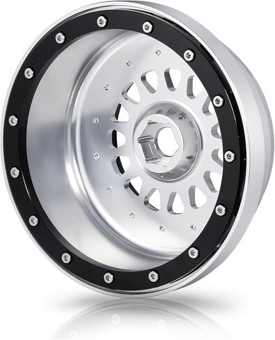 إطارات عجلات Beadlock من الألومنيوم باستخدام الحاسب الآلي، محاور عجلات RC لأجزاء ترقية سيارة Losi 1/6 Super Baja Rey 2.0 RC (2 قطعة) in Kuwait