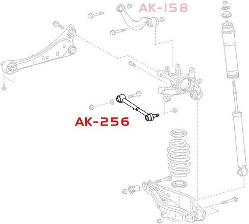 Godspeed AK-256-B وصلات جانبية قابلة للتعديل لأصابع القدم، مفاصل كروية، محامل كروية، مجموعة من 2، متوافقة مع Scion iM 2016 / Toyota Corolla iM (E180) 2017-18 in Saudi Arabia