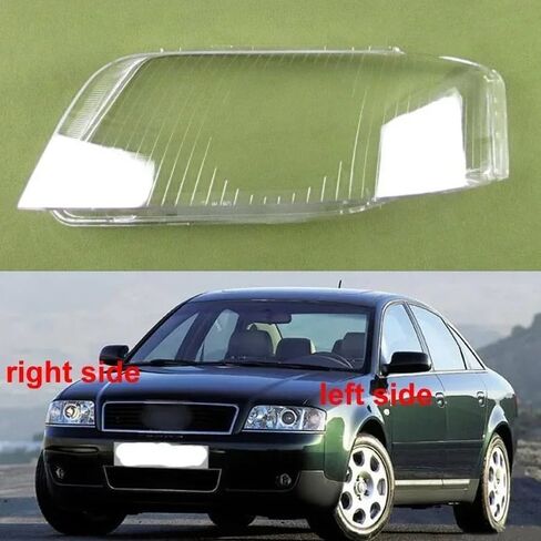 كشافات السيارة لـ A6 for C5 2003 2004 2005 غطاء المصابيح الأمامية قناع شفاف غطاء المصباح الأمامي عدسة شبكي استبدال عاكس الضوء in Saudi Arabia