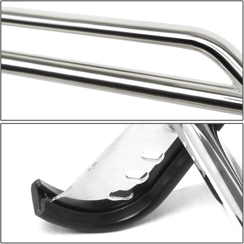Auto Dynasty 1.5 Inches Polished Chrome Front Bumper Protector Brush Grille Guard Compatible with Chevy Silverado 1500 2500 2500HD 3500 Tahoe Suburban 1999-2006, Stainless Steel in Saudi Arabia