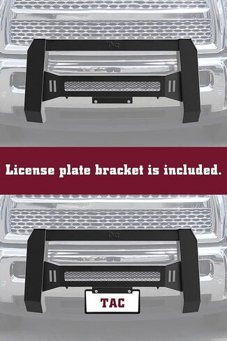 TAC Modular Bull Bar Fit 2019-2023 Ford Ranger Truck Pickup ذو ملمس ناعم أسود متوافق مع مصابيح LED للطرق الوعرة (إصدار شبكة المفترس) in Saudi Arabia