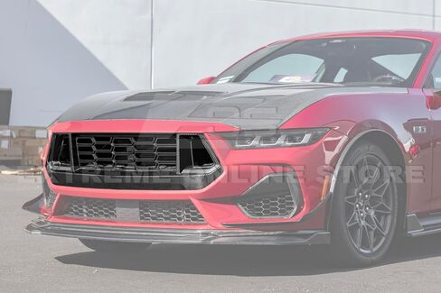 بديل لموديلات Ford S650 Mustang EcoBoost & GT لعام 2024-الحاضر | الظلام الحصان نمط ألياف الكربون استبدال الجبهة العلوي مصبغة إدراج غطاء GRILL-894-BKCF in Saudi Arabia