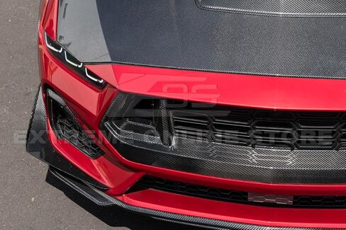 بديل لموديلات Ford S650 Mustang EcoBoost & GT لعام 2024-الحاضر | الظلام الحصان نمط ألياف الكربون استبدال الجبهة العلوي مصبغة إدراج غطاء GRILL-894-BKCF in Saudi Arabia