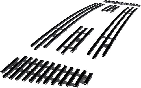APS متوافق مع Ford F-150 2004-2008 Bar Style الرئيسي العلوي من الفولاذ المقاوم للصدأ الكروم 8x6 شبكة أمامية من البليت F65726C in Saudi Arabia