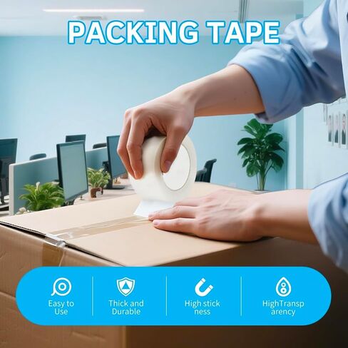 JoyfuIMai 6 Rolls 150 Yards Per Roll, 2.0inches Wide, for Shipping Packaging Moving Sealing, Thicker Clear Packing Tape (6 Pack 2INCH Wide) in Saudi Arabia