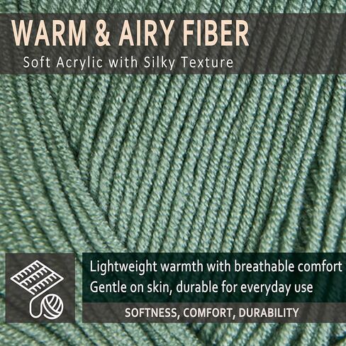Lavita Baby Premium Anti-Pill 3 Pack of 100gr/3,5oz - 100% Acrylic Yarn for Knitting & Crocheting – Soft - Hypoallergenic - Machine - Washable & Ideal for Baby & Adult Projects 820 yd - 10.5 oz in Saudi Arabia