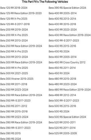 Tusk دعم فرجار الفرامل الخلفي مع واقي قرص الفرامل باللون الأحمر متوافق مع Beta 300 Xtrainer 2015-2025/300 RR 2013-2024/300 RR Race Edition 2019-2025 in Saudi Arabia
