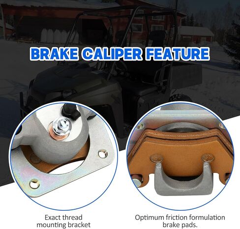 Rear Left Right Brake Caliper Assembly for Polaris UTV Ranger 400 2010-2013 Ranger 500 2011-2013 Ranger 800 Midsize 2013 with Pads 1911614 1911615 in Saudi Arabia