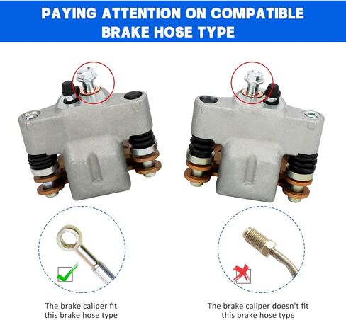 Rear Left Right Brake Caliper Assembly for Polaris UTV Ranger 400 2010-2013 Ranger 500 2011-2013 Ranger 800 Midsize 2013 with Pads 1911614 1911615 in Saudi Arabia