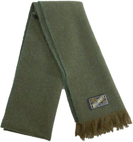 Kerry Woollen Mills Killarney Herringbone Wool Scarf – Green Check, Green, One size in Saudi Arabia