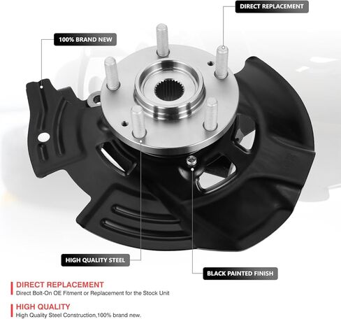 DNA MOTORING Front Right Passenger Side Loaded Knuckle Assembly Compatible with Hyundai Sonata 2011-2013,w/o Sport Suspension. w/ 27 Splines, OEM-KNCK-025-R in Saudi Arabia