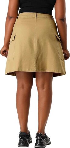 تنورة Agnes Orinda مقاس كبير للنساء تنانير واسعة كاجوال فوق الركبة وسحاب أمامي 2023 in Kuwait