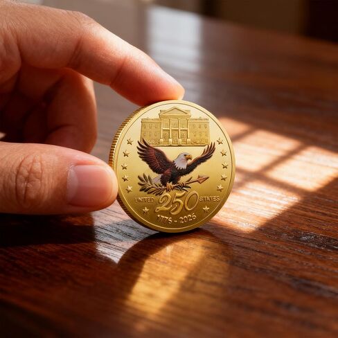 250th Anniversary Challenge Coin, Double-Sided Commemorative Coin for 250 Years Anniversary/Veterans/Independence Day, Patriotic Coins for Collectors(1.57") in Saudi Arabia