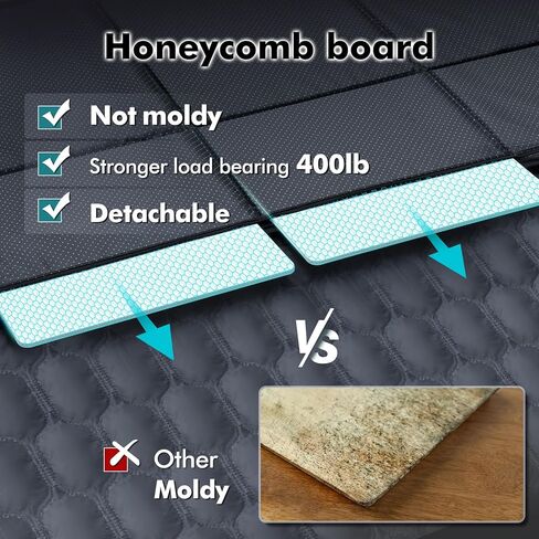 موسع المقعد الخلفي للكلاب - يدعم 330 رطلاً، غطاء مقعد سيارة للكلاب من الأسفل قابل للفصل، 600D عالي التحمل مقاوم للخدش غير قابل للانزلاق، أرجوحة للكلاب للسيارة، شاحنة سوداء مع توزيع مضاد للانزلاق in Kuwait