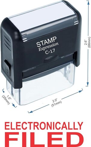 StampExpression - ختم مطاطي ذاتي التحبير لمكتب الضرائب إلكترونيًا - حبر أحمر (A-5984) in Saudi Arabia
