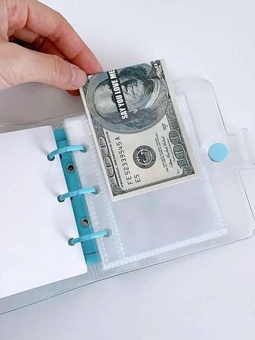 Budget Binder Wallet - Cash Envelope System for Savings ($150/300/500/1000/2100) - Money Organizer with Storage Pockets in Saudi Arabia