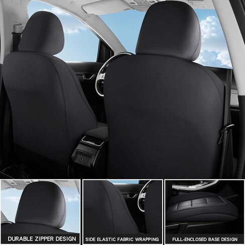 Faux Leather Car Seat Cover Quilting Foam Cover Sets，Universal Fit Padded of Most Car with Waterproof and Breath (Grey Square Full Set) in Saudi Arabia